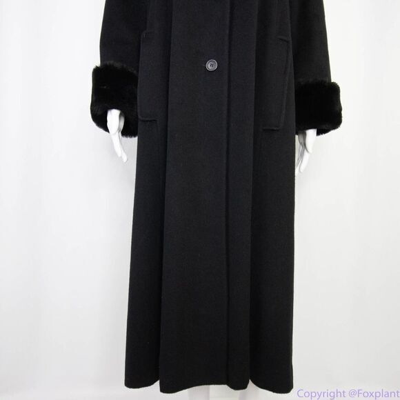 Vintage Steve by Searle black swing full length coat, vintage size 2, USA made - Picture 6 of 16